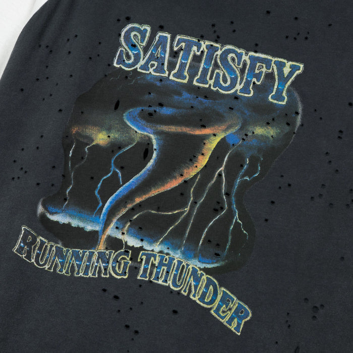 Satisfy MothTech Baseball Tee (Off White / Aged Black)