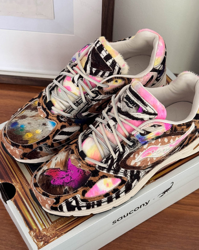 Saucony x Westside Gunn Grid Jazz 9 (Multi / Ivory) onfeet