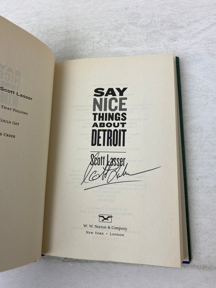 Say Nice Things About Detroit Scott Lasser HCDJ 2012 *Signed*