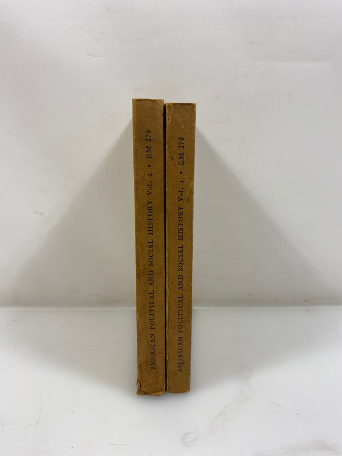 Set of 2: American Political and Social History Vol 1-2 War Department 1943 SC