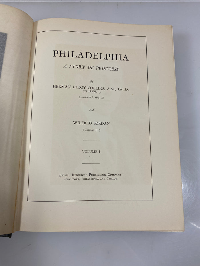 Set of 3 Philadelphia Story of Progress 1-3 1941 HC