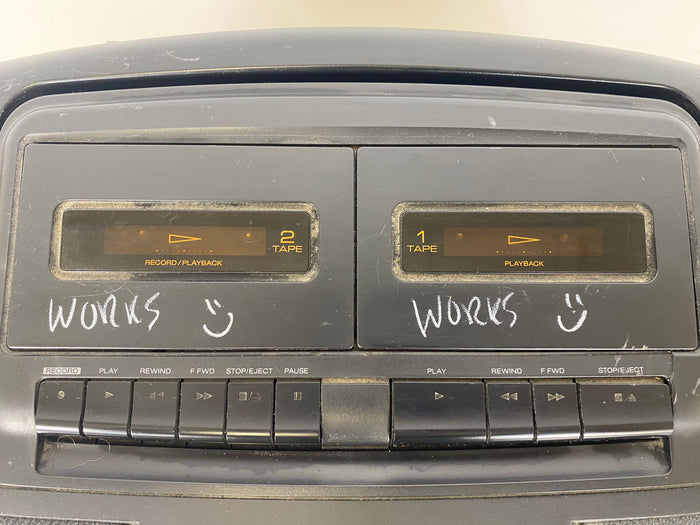 Sharp Vintage CD Dual Cassette Boombox WQ-CH600(GY)