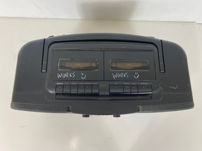Sharp Vintage CD Dual Cassette Boombox WQ-CH600(GY)