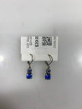 Silver Blue Gem Earrings