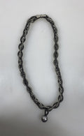 Silver Knotted Spring Wire Clasp Necklace