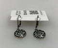 Silver Light Blue Crystal Tree of Life Earrings