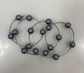 Silver Light Purple Beaded Wrap Bracelet