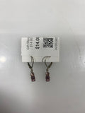 Silver Pink Beaded Earrings