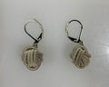 Silver Spring Wire Knot Ball Earrings