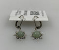 Silver Starburst Light Grey Natural Stone Earrings