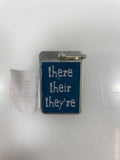 Silver There Their They're Keychain
