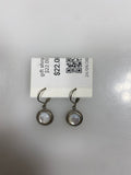 Silver White Bead Earrings