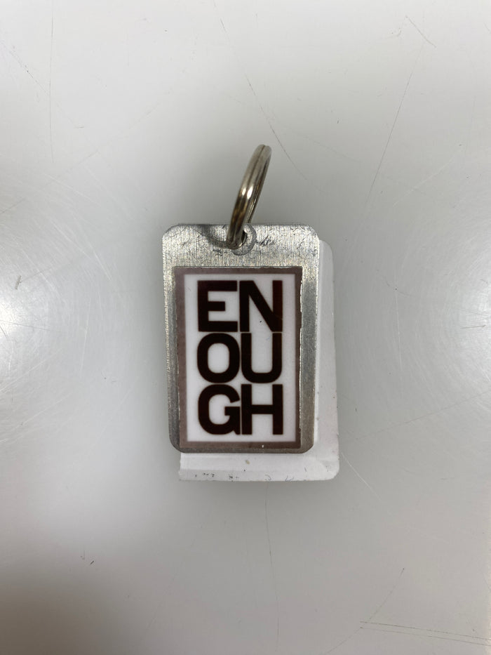 Silver Word Enough Keychain