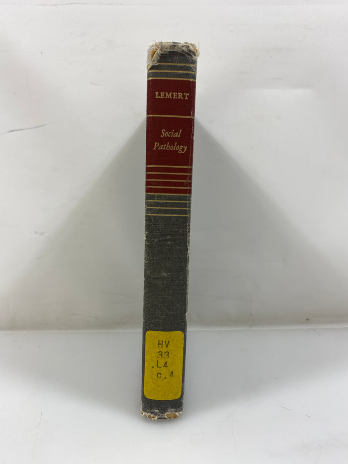 Social Pathology by Lemert Ex-library 1951 HC