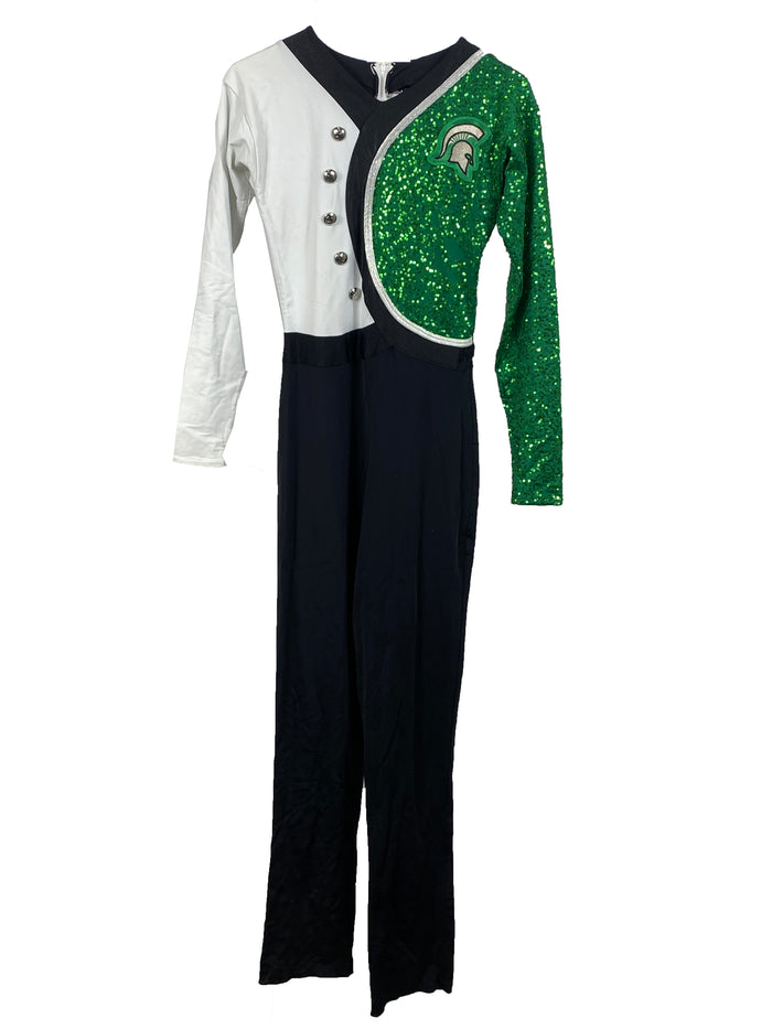 Spartan Marching Band Color Guard Uniform Unitard 2017-2023 Women's Size Large Long