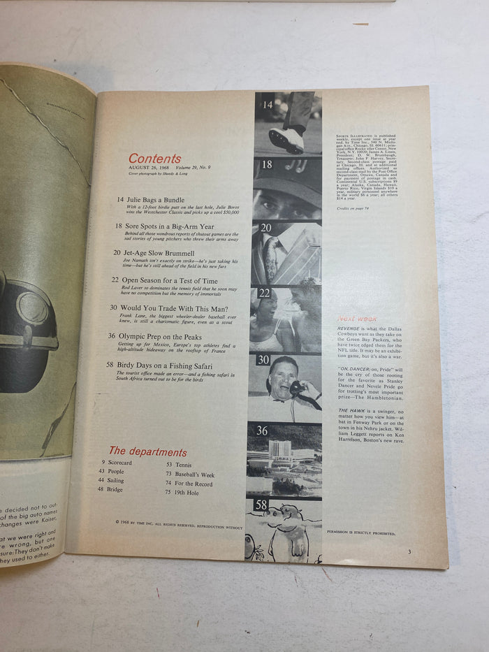 Sports Illustrated August 26 1968 Rod Laver Tennis