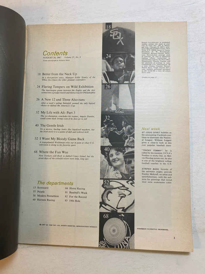 Sports Illustrated August 28, 1967 Intrepid Americas Cup Sailing