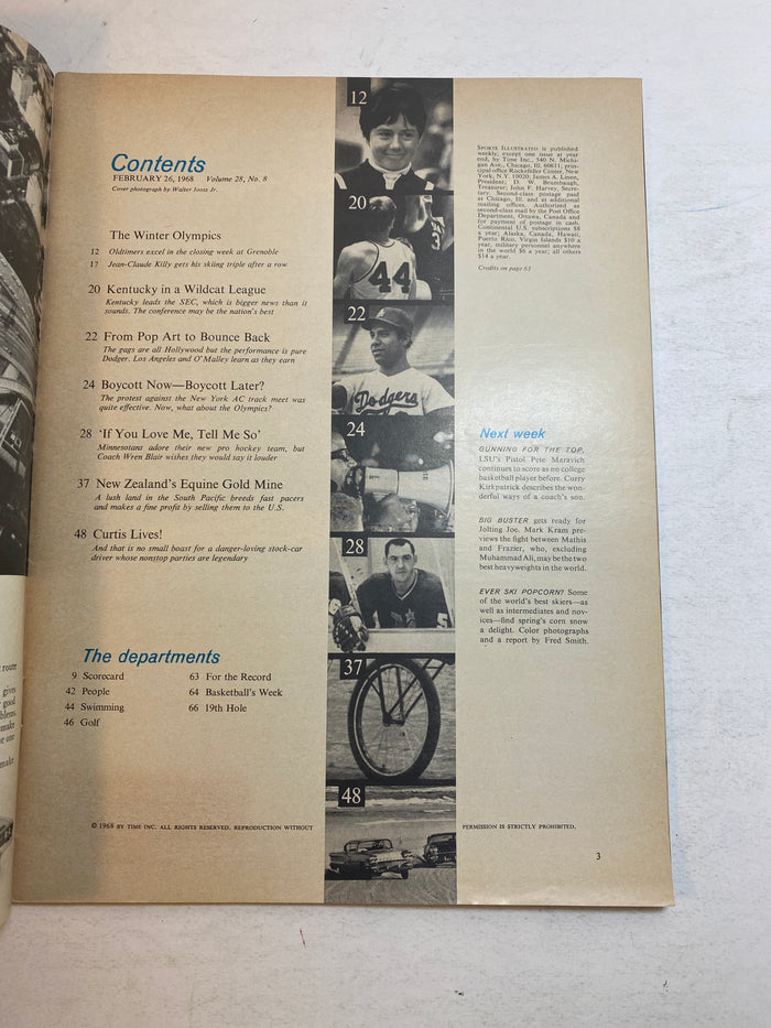 Sports Illustrated February 26 1968 Curtis Turner Racing