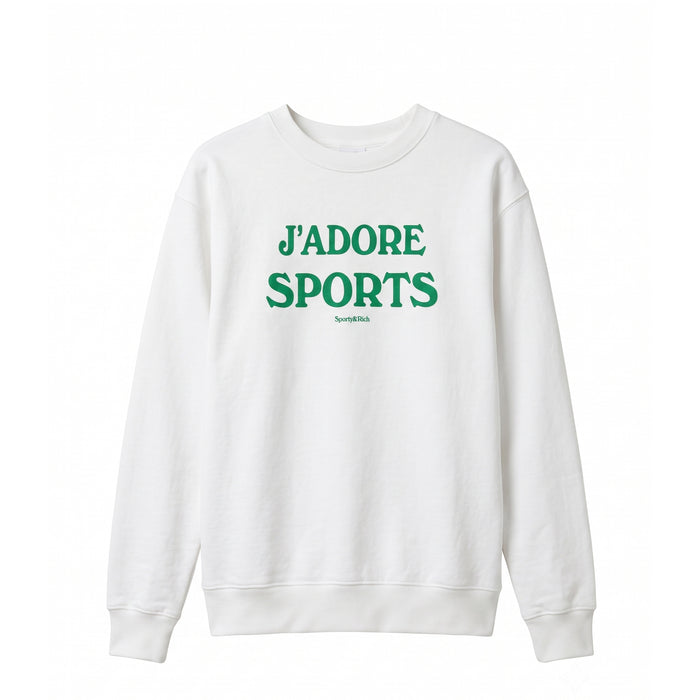 Sporty & Rich Jadore Flocked Crewneck