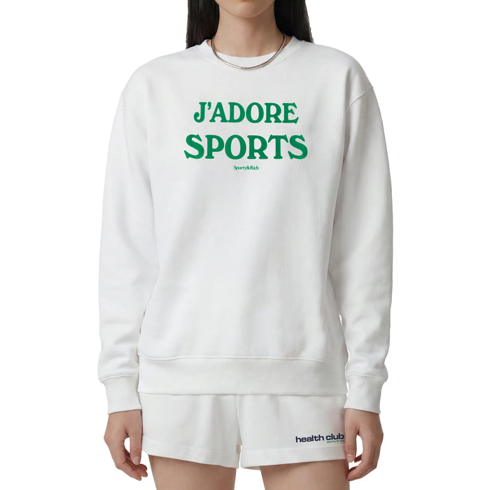 Sporty & Rich Jadore Flocked Crewneck