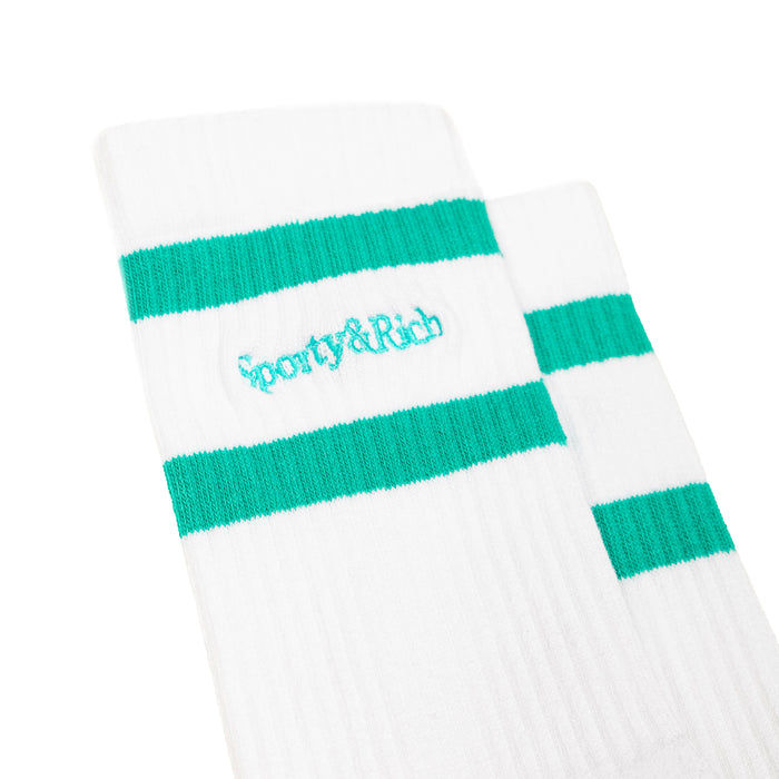 Sporty & Rich	Serif Logo Socks