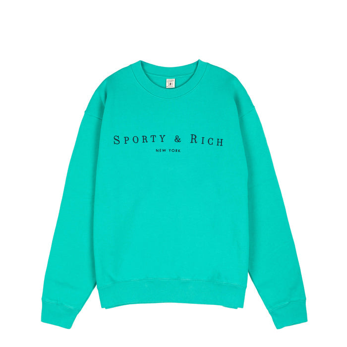 Sporty & Rich Title Embroidered Crewneck