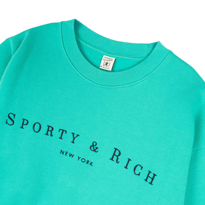 Sporty & Rich Title Embroidered Crewneck