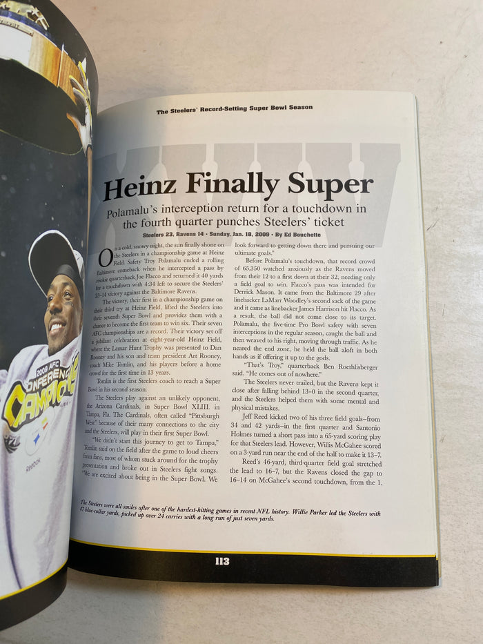 Steelers Super Bowl 43 Commemorative Magazine Post-Gazette 2009