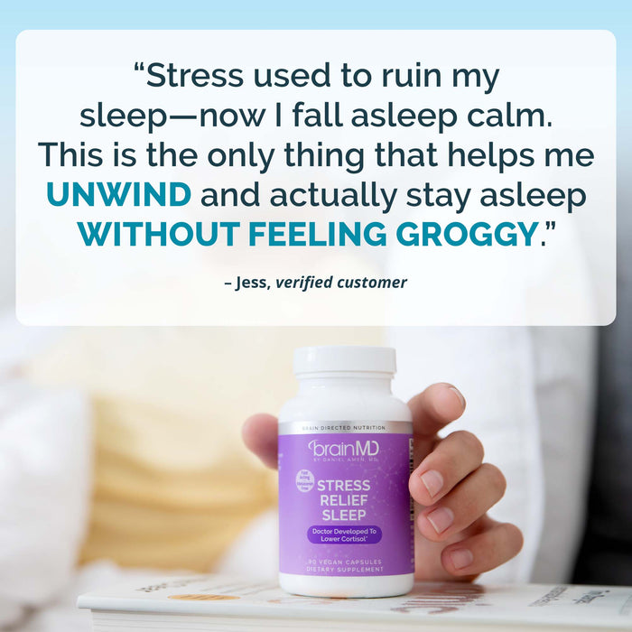 BrainMD Stress Relief Sleep Supplement customer testimonial