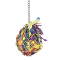 Super Shredder Ball,"Hanging woven ball toy with multicolor paper strips"