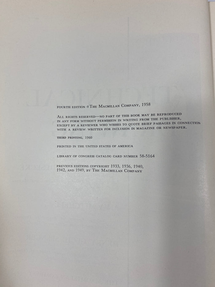 Technical Drawing by Giesecke/Mitchell/Spencer 4th Ed. 3rd Print 1960 HC