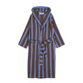 Tekla Hooded Bathrobe (Chestnut Stripes)