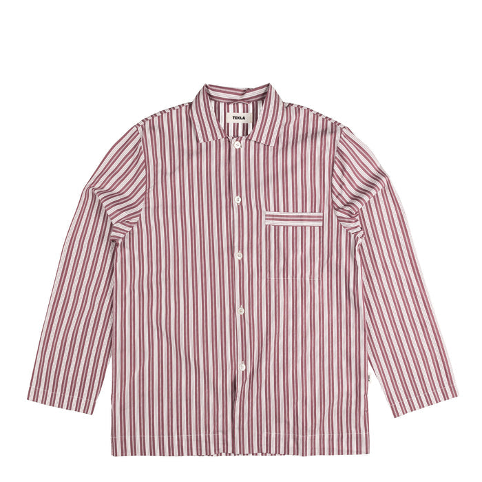 Tekla Pyjamas Shirt (Rhubarb Stripes)