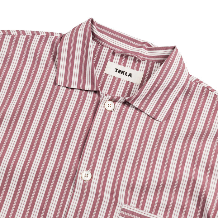 Tekla Pyjamas Shirt (Rhubarb Stripes)