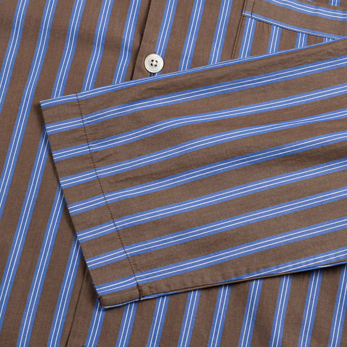 Tekla Pyjamas Shirt (Chestnut Stripes)