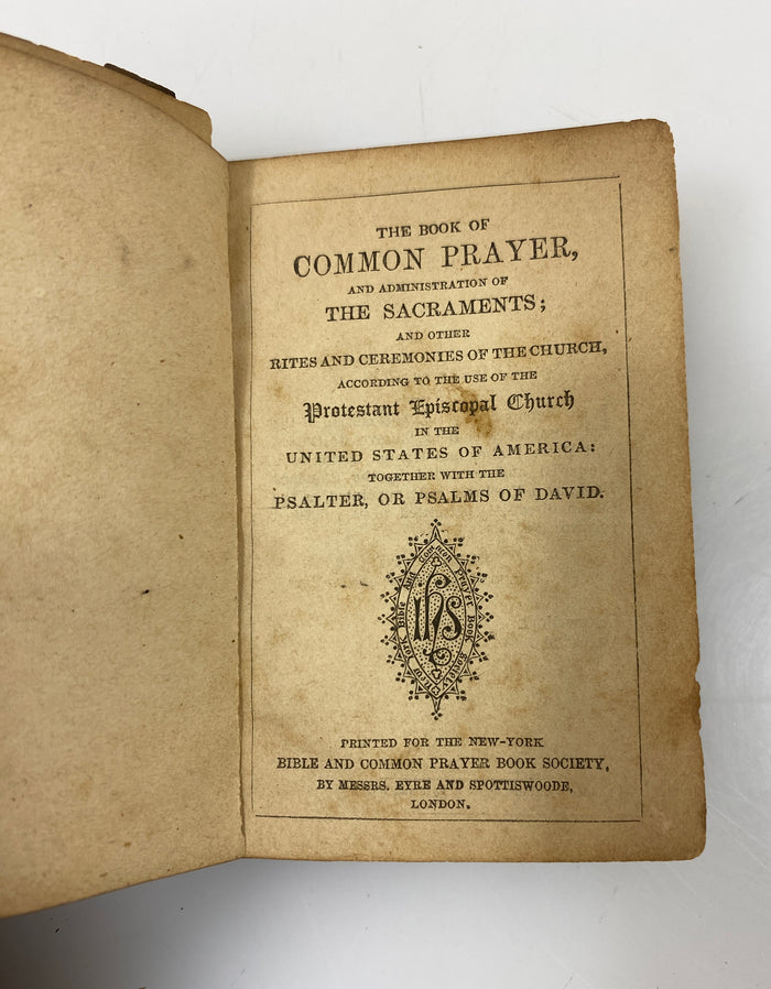 The Book of Common Prayer, Messrs. Eyre and Spottiswoode 1868 Leather Bound