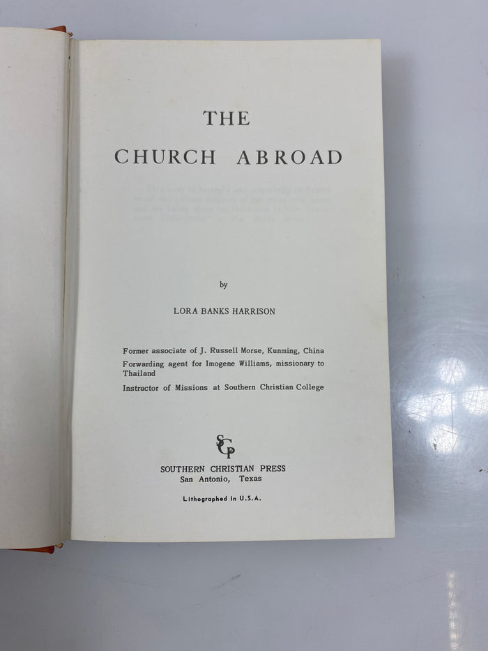The Church Abroad by Lora Banks Harrison Southern Christian Press HC