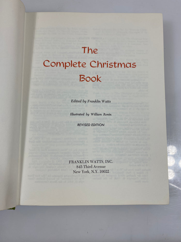 The Complete Christmas Book by Watts 1961 HC