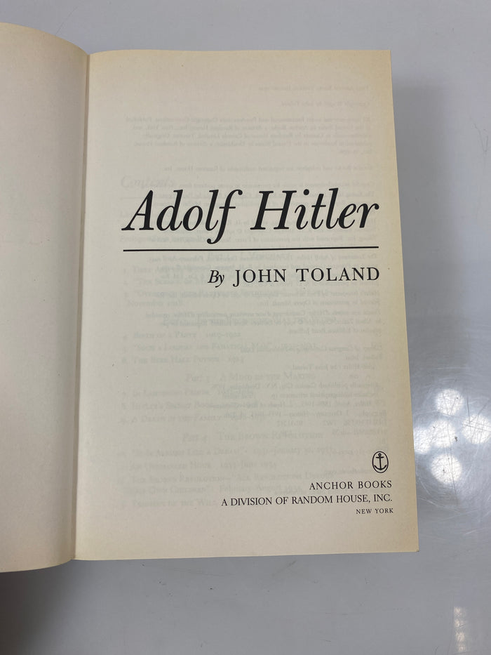 The Definitive Biography Adolf Hitler by Toland 1992 SC
