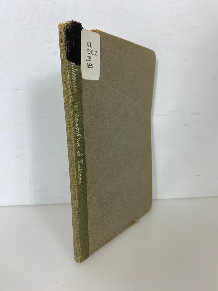 The Dragonflies of Indiana by Williamson Ex-library 1899 HC