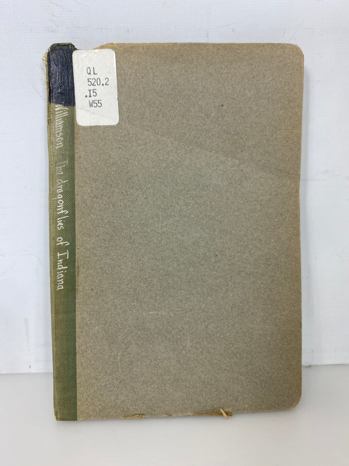The Dragonflies of Indiana by Williamson Ex-library 1899 HC
