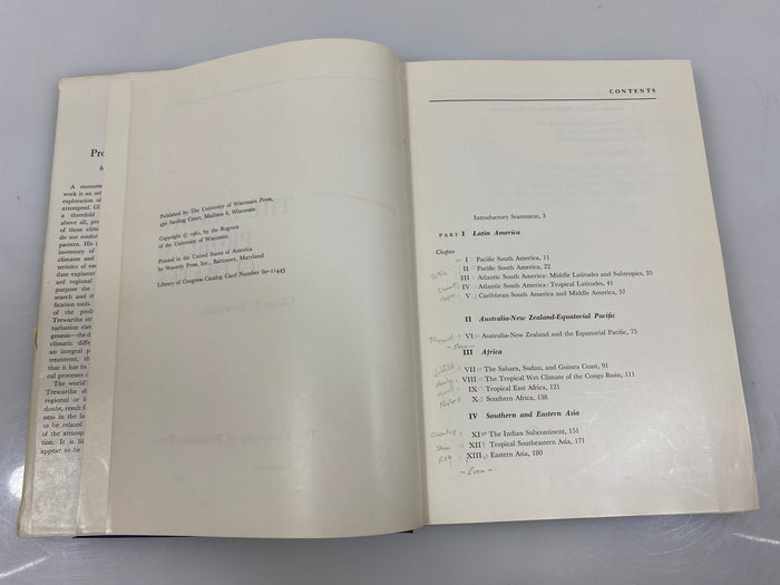 The Earth's Problem Climates by Trewartha 1961 HCDJ