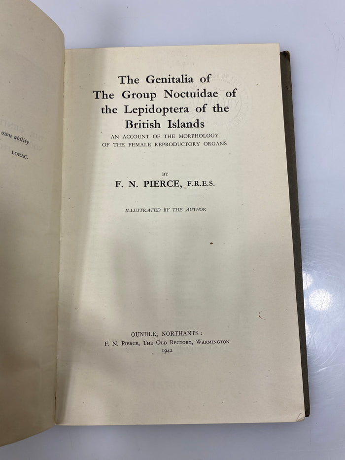 The Genitalia of the Group Noctuidae by Pierce Ex-library 1942 HC