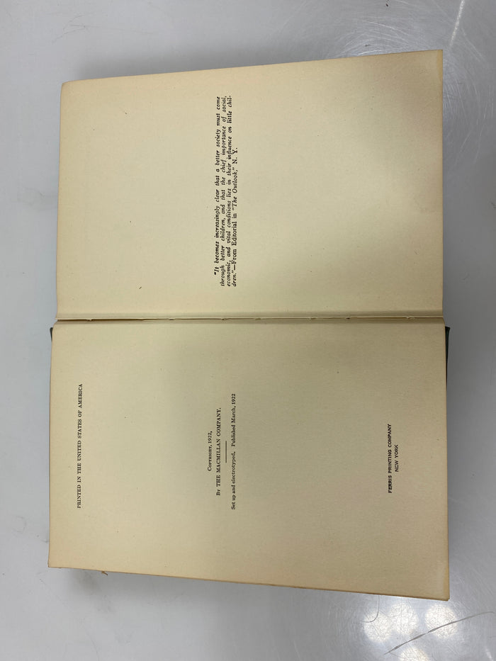 The Healthy Child From Two to Seven by Maccarthy 1922 HC