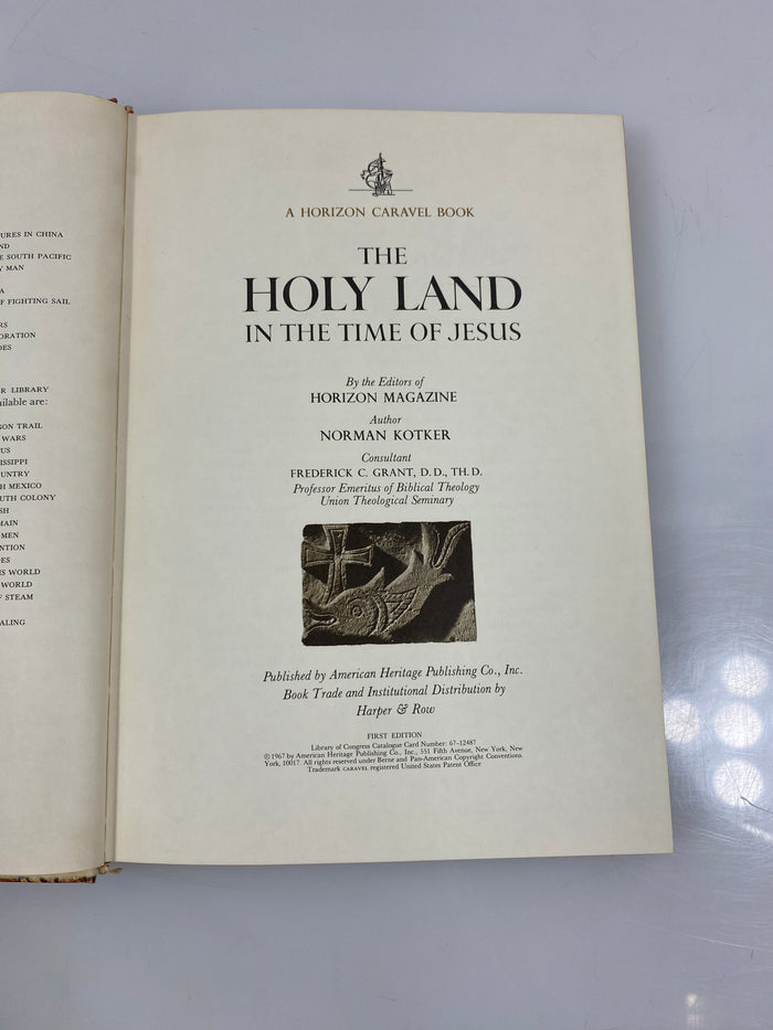 The Holy Land in the Time of Jesus by Kotker Horizon Caravel Book 1967 HC