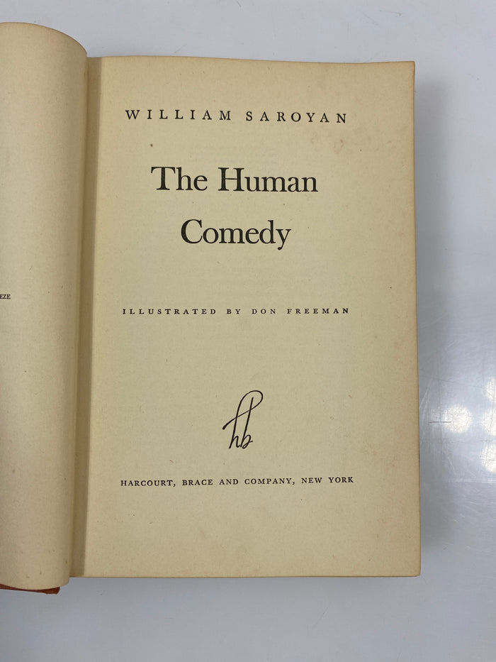The Human Comedy by William Saroyan 1943 HC