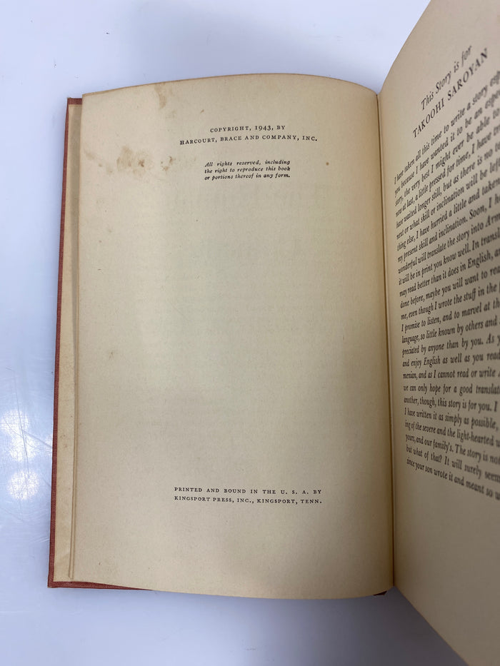 The Human Comedy by William Saroyan 1943 HC