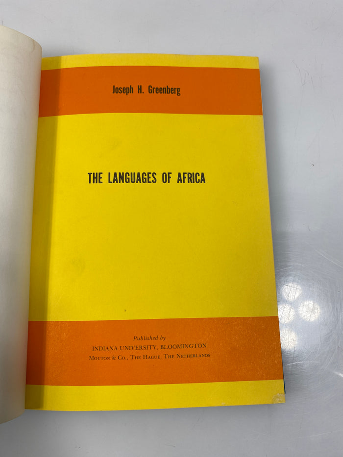The Languages of Africa by Joseph Greenberg Ex-library 1970 HC