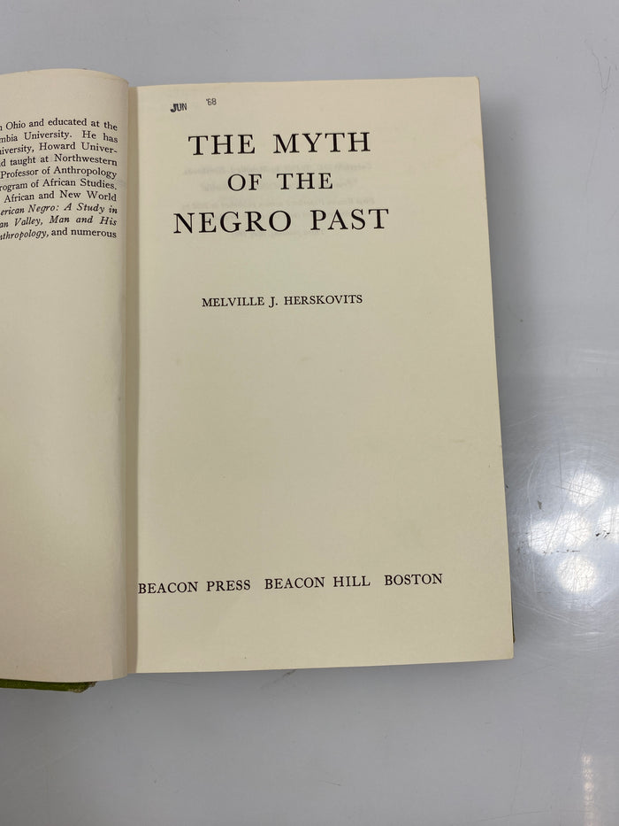 The Myth of the Negro Past by Herskovits Ex-library 1958 HC
