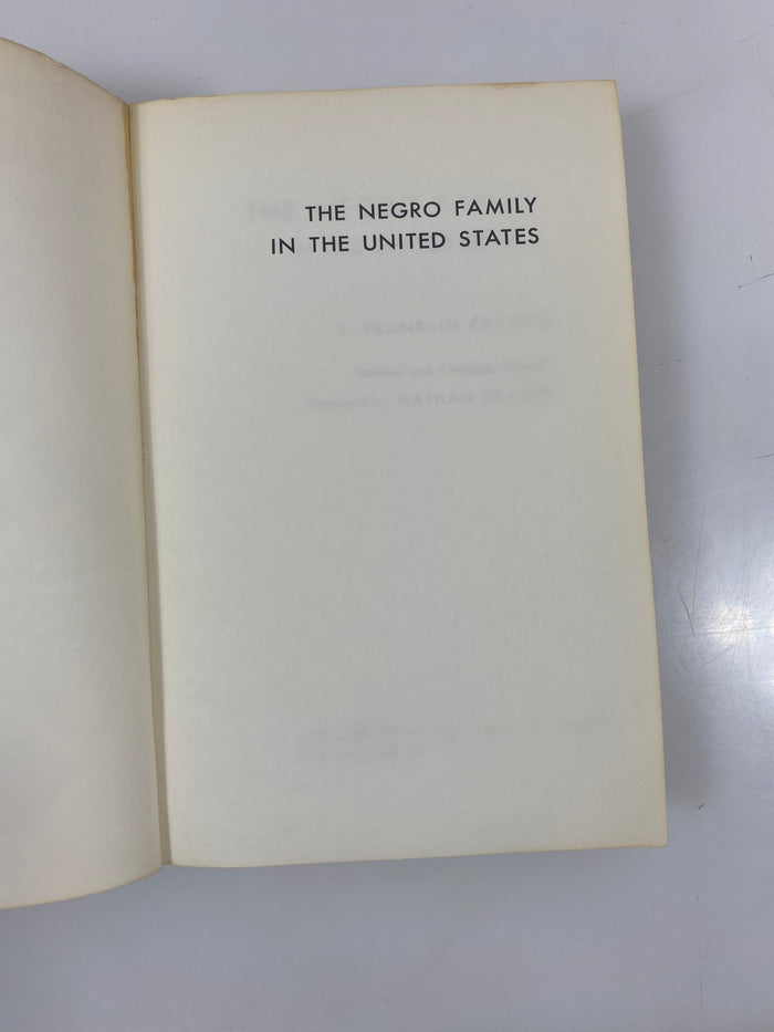 The Negro Family in the U.S. by Frazier 4th Impression 1968 SC